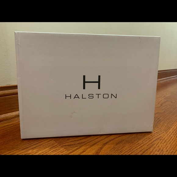 NIB HALSTON Champagne Mirror Pumps 7M - Picture 6 of 7